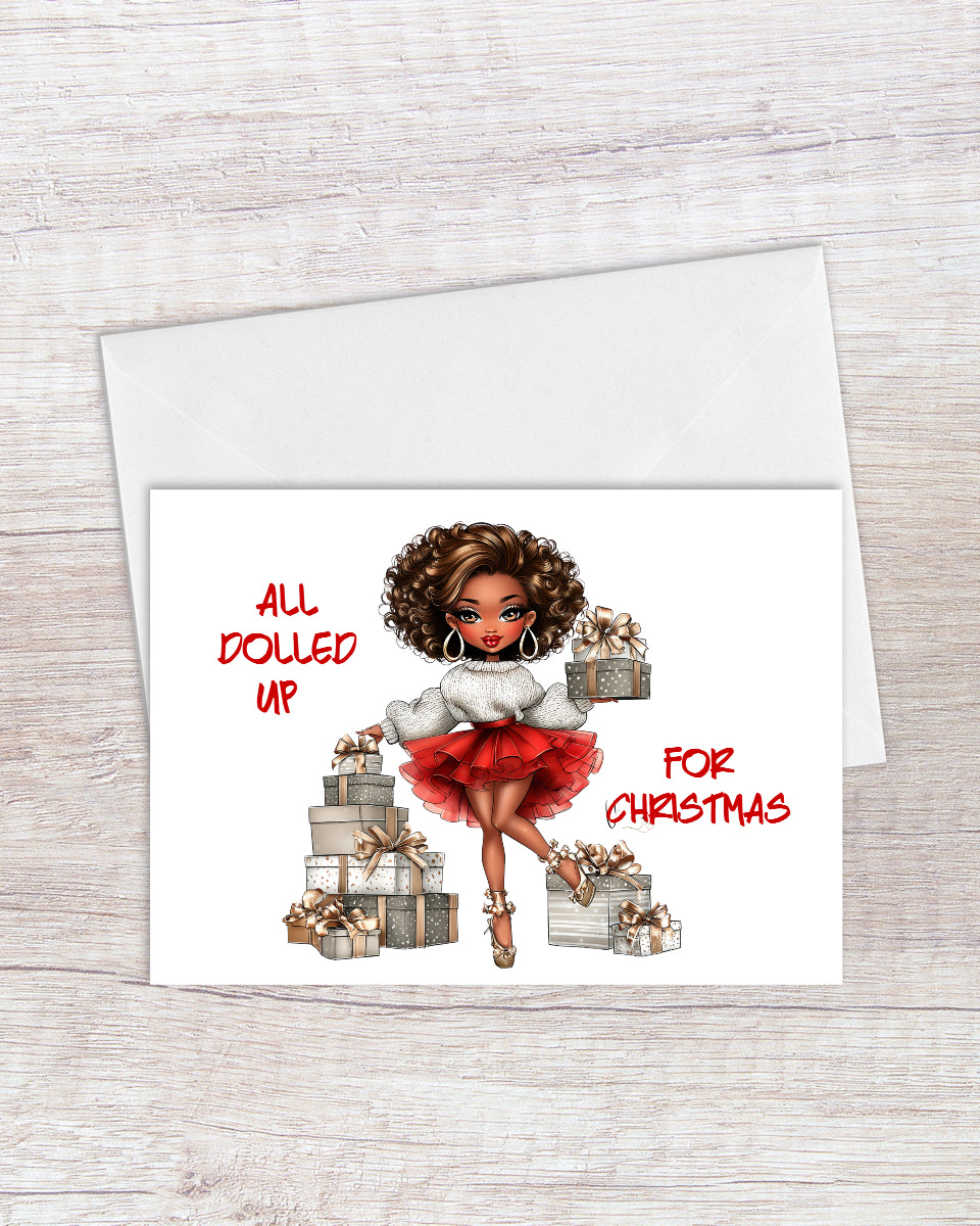 All Dolled Up Christmas Card