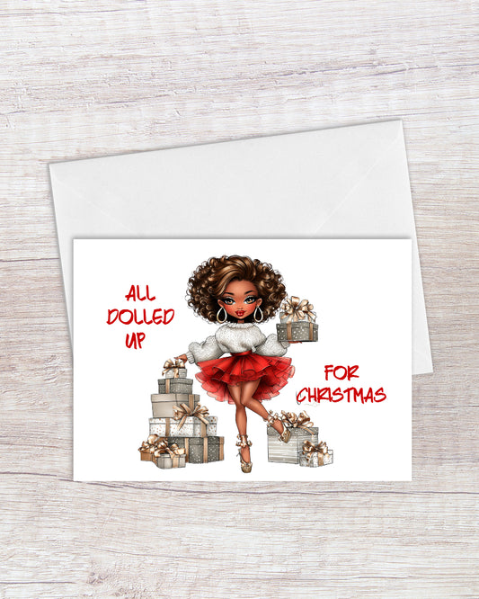 All Dolled Up Christmas Card