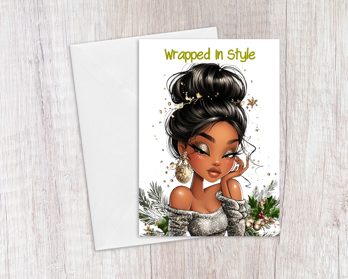 Wrapped In Style Christmas Card