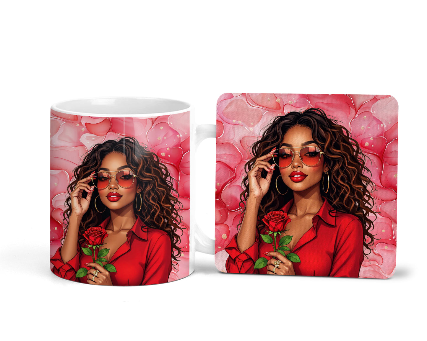Rose Mug, Coaster or Set