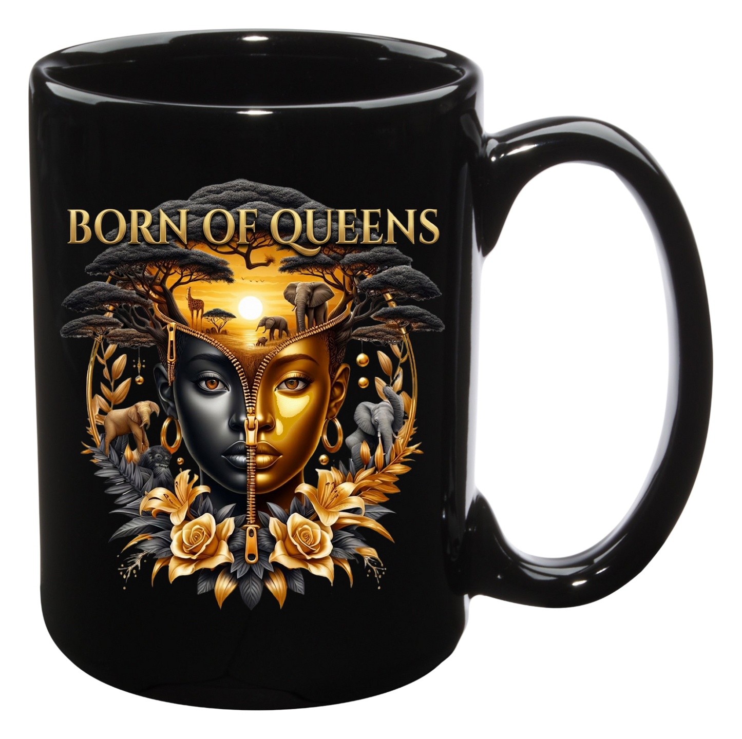 Born Of Queens 15 oz 3D Mug