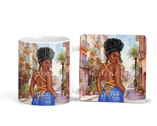 Sunset Street Mug, Coasters, Or Set