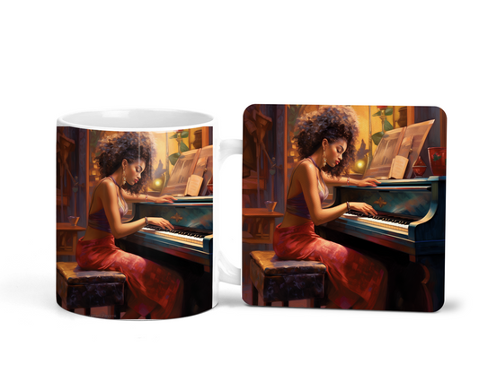 The Piano Mug/Coasters/Set
