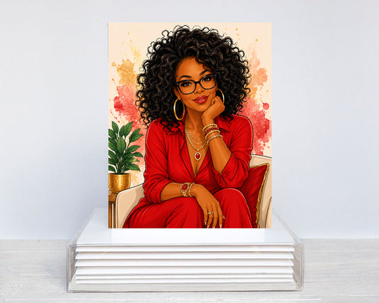 Radiant In Red Notecards