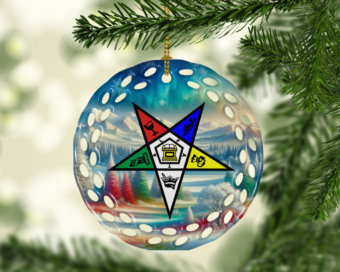 Order Of The Eastern Star Winter Ornament