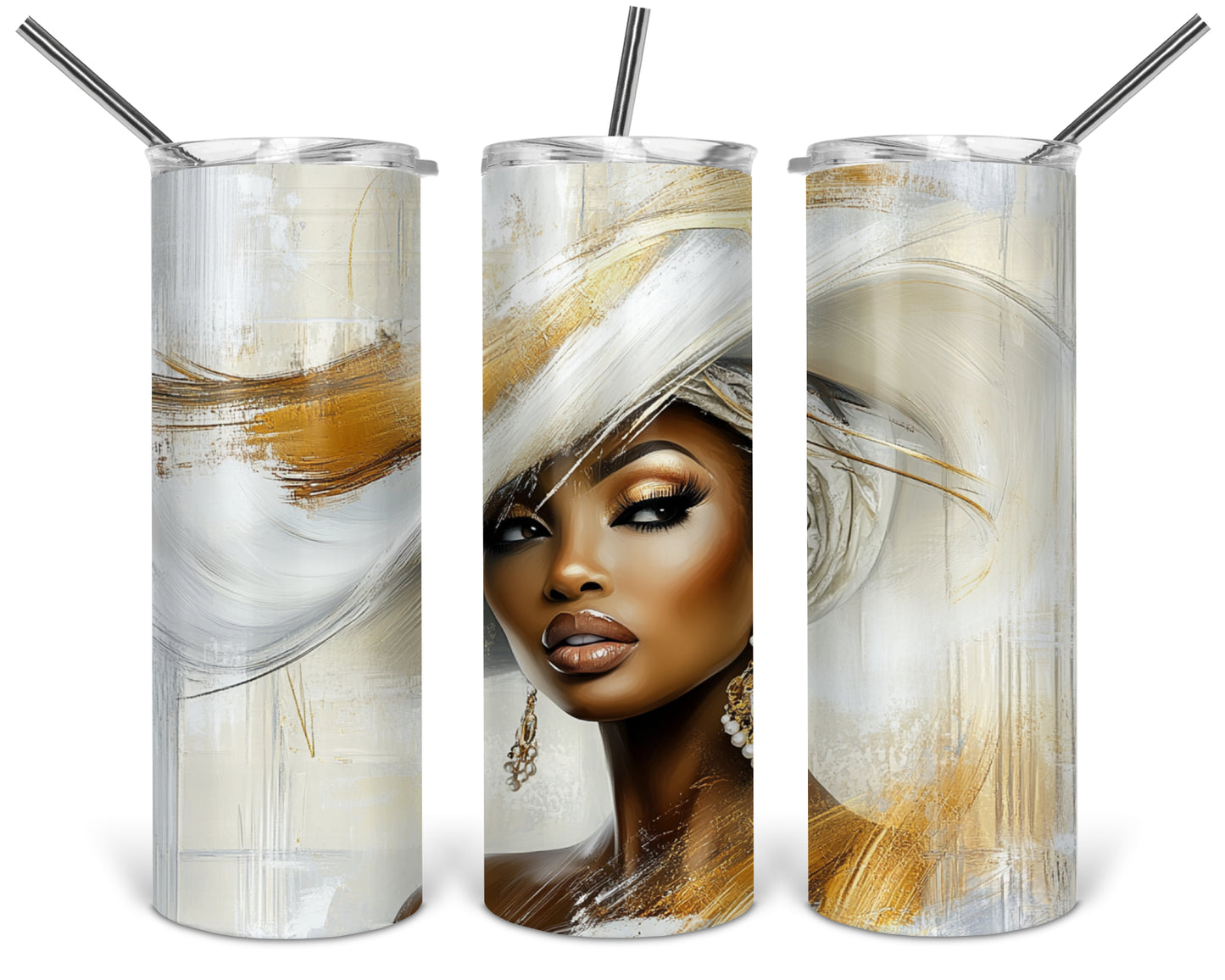 Golden Grace Skinny Tumbler