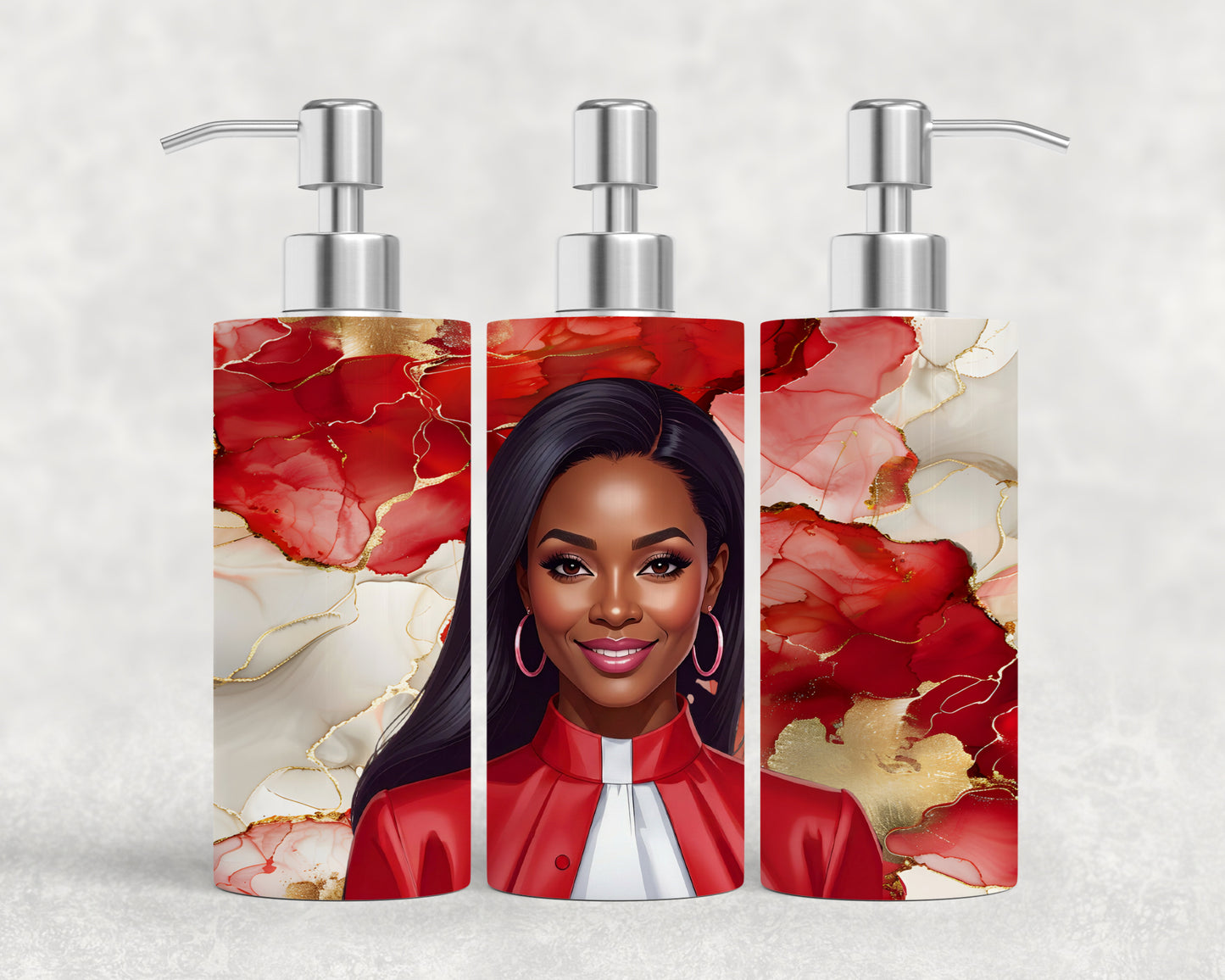 Crimson & Cream Dream Soap or Lotion Dispenser