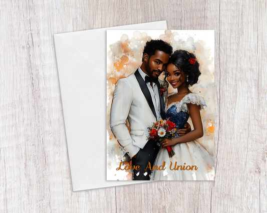 Love and Union Wedding Greeting Card