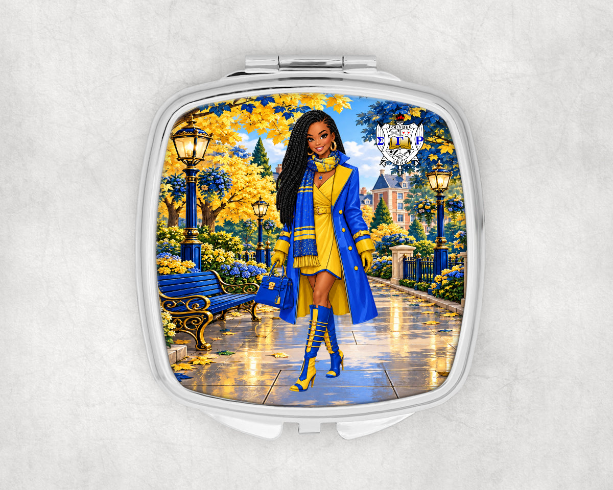 Sigma Gamma Rho Stroll Compact Mirror
