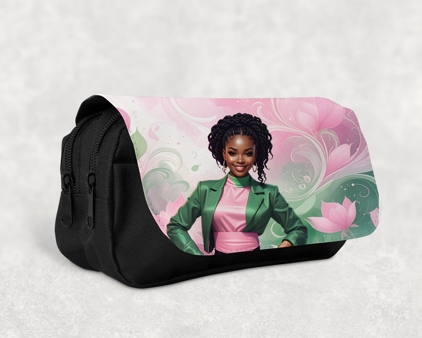 Pretty In Pink and Green Sisterhood Cosmetic Bag