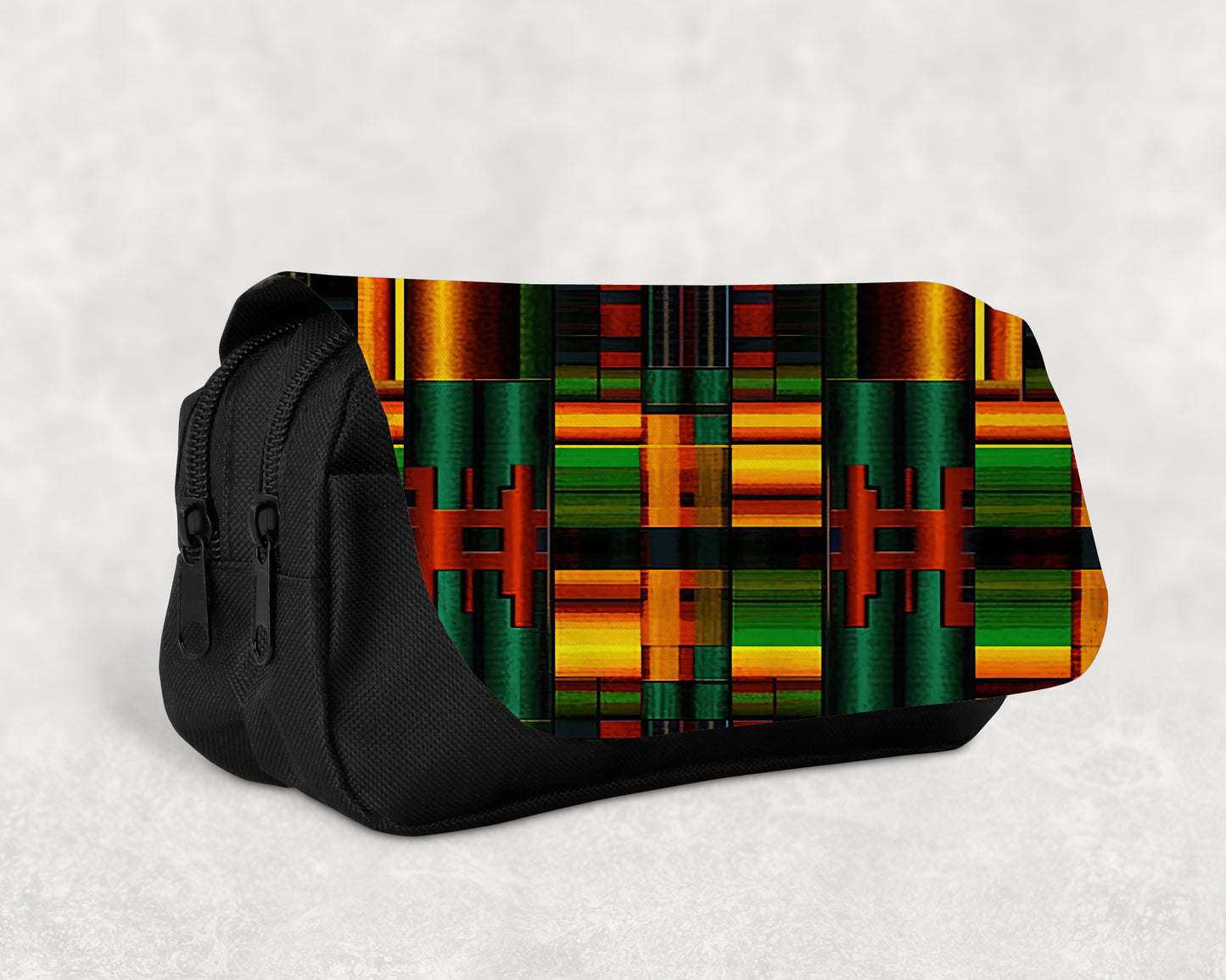 Kente Green Cosmetic Bag