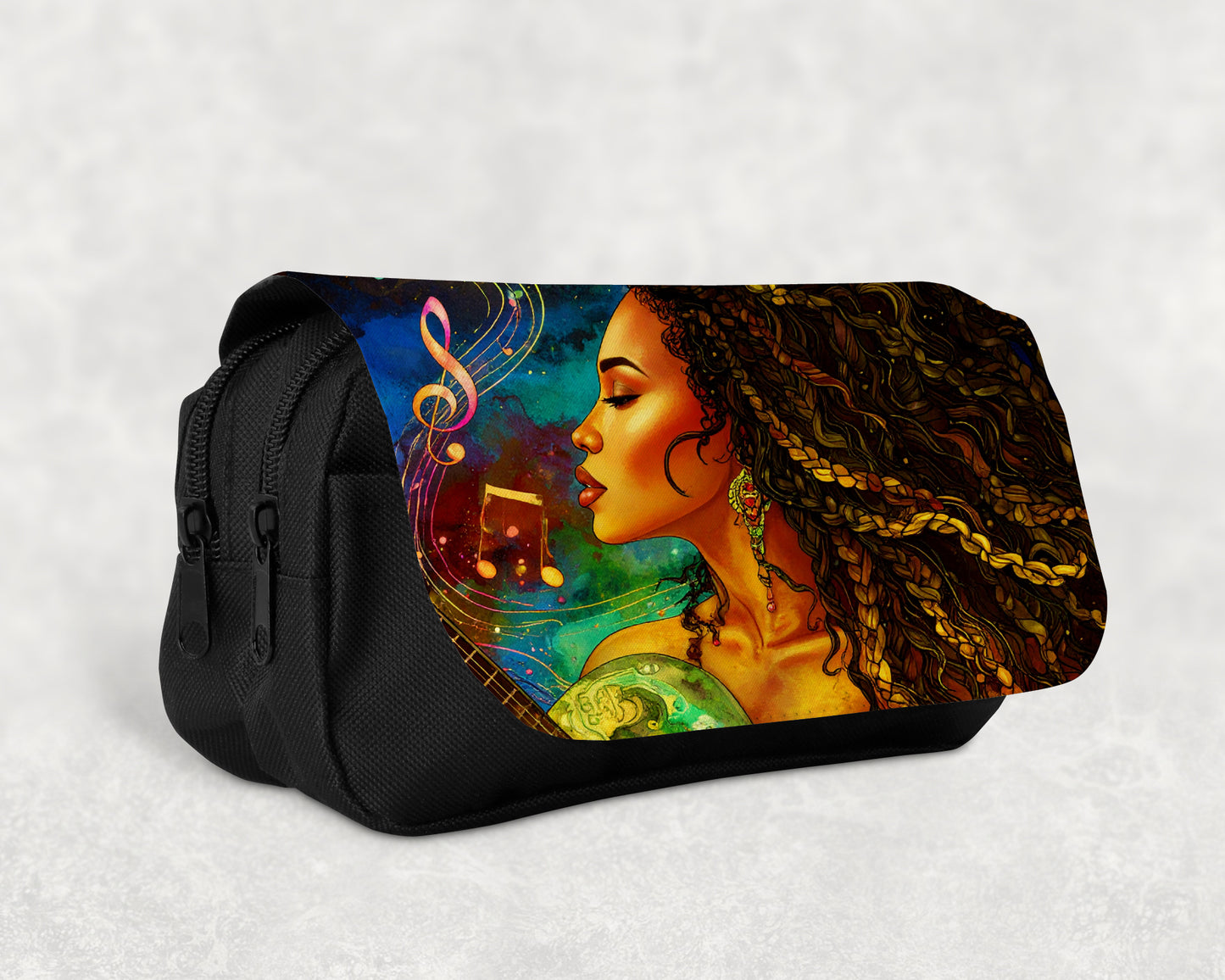 Afrocentric Jazz Goddess Cosmetic Bag