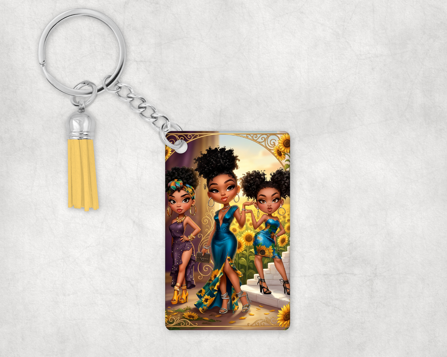 Sunflower Sisters Keychain