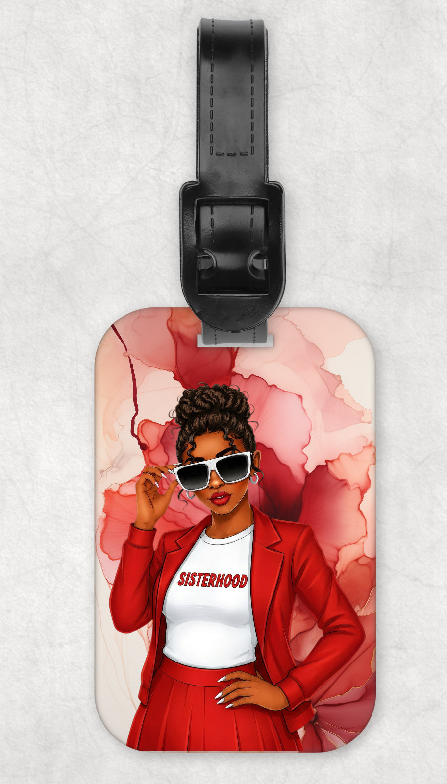 Sisterhood Luggage Tag Crimson