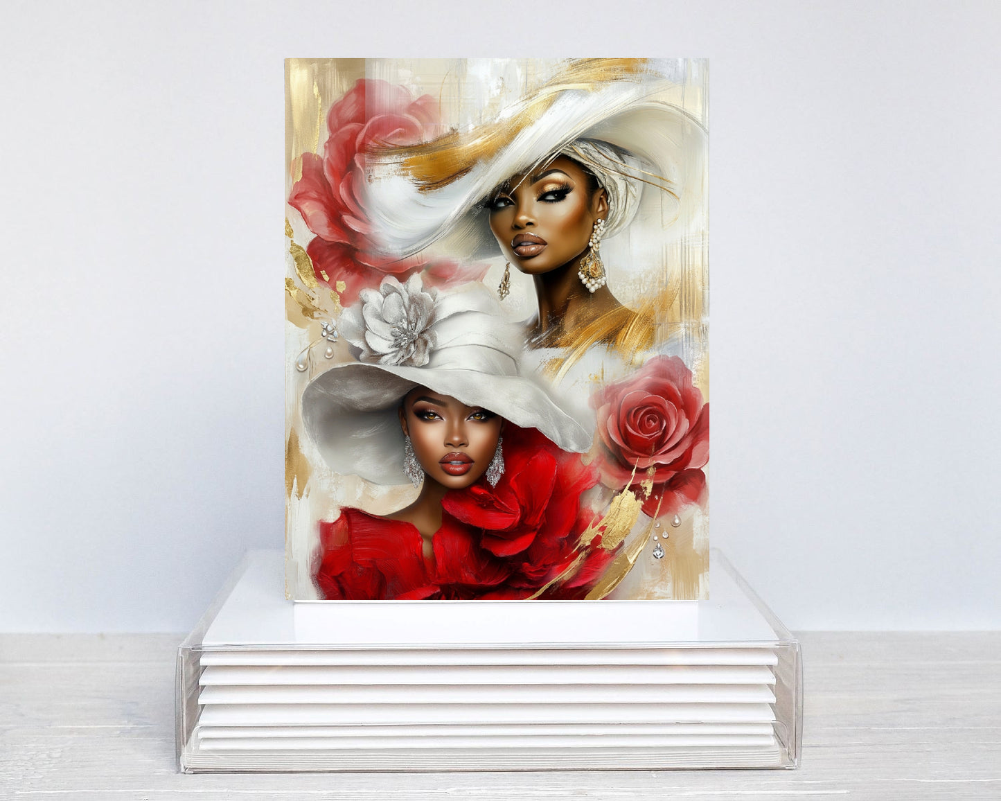 Elegant Hat Ladies Notecards