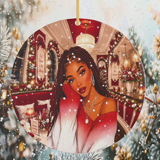 Crimson & Cream Essence Ornament
